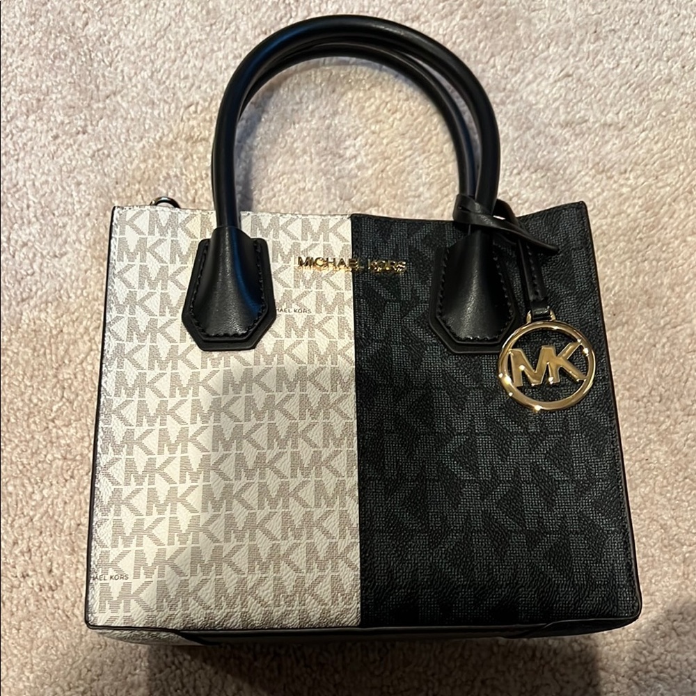 Michael Kors Black and White Tote Bag